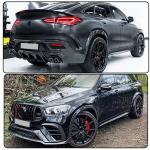 Carbon Fiber Side Wheel Arch Flares Compatible with Mercedes-Benz GLE63 AMG 4Matic+ Coupe Sport Utility 4-Door 2020-2024 Car Fender Flares Arches Wheel Eyelid Eyebrow FA(8PCS)