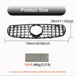 Mercedes Benz GLC Class W253 GT 2015-2018 Front Grille Glossy Black ABS