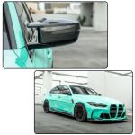 Dry Carbon Fiber Mirror Cover Compatible with BMW 3 4 Series G80 M3 G82 G83 M4 2021-2022 2D 4D Replacement Style Rearview Mirror Caps Factory Outlet LHD