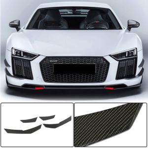 Audi R8 V10 Gen 2 4S 2016-2019 Front Bumper Fins Carbon Fiber