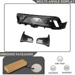 Carbon Fiber Rear Diffuser Compatible with Porsche Taycan Turbo S Sedan 4-Door 2019-2024 Auto Rear Lower Bumper Lip Spoiler Body Kit 3pcs