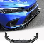 Honda Civic Sedan 2022-2024 Front Bumper Lip Glossy Black ABS