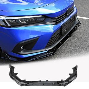 Honda Civic Sedan 2022-2024 Front Bumper Lip Glossy Black ABS