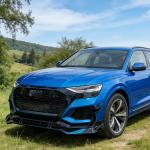 2019–2022 Audi Q8 3-Piece Gloss Black ABS Front Bumper Lip
