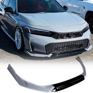 Sonic Gray Front Bumper Lip for Honda Civic Sedan 2025 2026 ABS | Front Bumper Air Dam Chin Splitter Body Kit