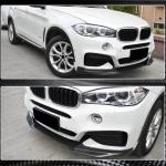 BMW X6 F16 M Sport 2015-2019 Front Bumper Lip Carbon Fiber