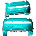 For Nissan 400Z Dry Carbon Fiber Add-on Rear Bumper Diffuser Body Kit