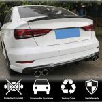 Audi S3 A3 Sline 8V Sedan Facelift 2017-2020 Rear Bumper Diffuser Carbon Fiber