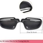 Carbon Fiber Mirror Cover Caps for Audi A3 S3 A4 B8 S4 RS4 2008-2010 A5 S5 8T 2007-2009 Q3 2011+ Rearview Side Rearview Mirror Caps Car Exterior Outside Shell without Side Assist Hole