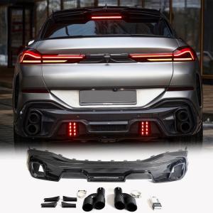 BMW X6 G06 2020-2024 Rear Bumper Diffuser Carbon Fiber