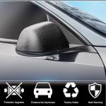 Tesla Model Y 2019-2022 Replacement Style Mirror Covers Pair Dry Carbon Fiber
