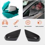 For Tesla Model S Dry Carbon Fiber Add-On Side Rearview Mirror Cover Caps Pair