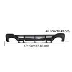 2021 Audi RS7 C8 Sportback ED Style Dry Carbon Fiber Rear Diffuser
