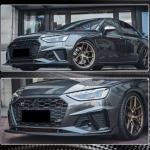 Audi S4 A4 Sline B9.5 Sedan Facelift 2020UP Front Bumper Lip Dry Carbon Fiber