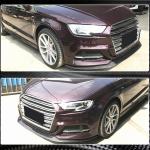 Audi S3 A3 Sline 8V.5 Sedan 2017-2020 Front Bumper Lip Carbon Fiber