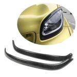 For Mercedes Benz Smart Fortwo 16-19 Carbon Fiber Headlight Eyebrows Lamp Eyelids