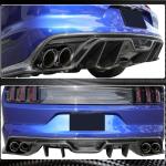 Ford Mustang V6 V8 GT 2015-2017 Rear Bumper Diffuser Carbon Fiber
