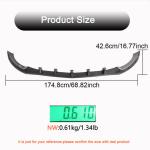 Mercedes Benz W205 Base Sedan 2015-2019 Carbon Fiber Front Bumper Lip
