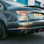 Audi S5 A5 Sline B9 2017-2020 Carbon Fiber Rear Bumper Diffuser Lip With Brake Light