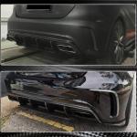 Mercedes Benz A Class W176 Sport A45 AMG 2013-2018 Rear Bumper Diffuser Carbon Fiber