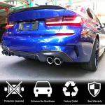 BMW 3 Series G20 320i 330i M Sport 2019-2021 Rear Bumper Diffuser Carbon Fiber