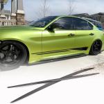 Alfa Romeo Giulia 952 Carbon Fiber Side Skirt Trim 158cm 2015-2020 Fiber/FRP
