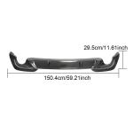 BMW 3 Series G20 320i 330i M Sport 2019-2022 Rear Bumper Diffuser Carbon Fiber