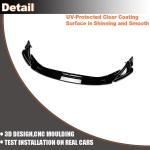 Gloss Black Front Lip Spoiler Compatible with BMW G80 M3 G82 M4 2021-2026 ABS Car Front Splitters Body Kit Trim Protection