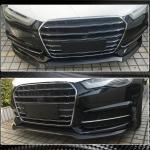Audi S6 A6 Sline C7.5 Sedan Facelift 2016-2019 Front Bumper Lip Carbon Fiber