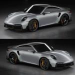 Porsche 911 992 Turbo S 2019-2023 Front Bumper Lip Dry Carbon Fiber