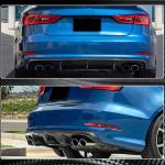 Audi A3 8V Sedan Pre-facelift 2014-2016 Rear Bumper Diffuser Carbon Fiber/FRP (Not for A3 Sline & S3)