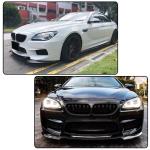 Gloss Black Front Lip for BMW 6 Series M6 2013-2018 F06 Gran Coupe F12 Convertible F13 Coupe, Fiberglass,Lightweight, Sporty Exterior Upgrade for Tuning Enthusiasts