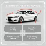 Carbon Look Trunk Spoiler for Audi A5 F5 Sportback 4-Door 2017-2024 | PSM-Style Rear Lip Wing ABS With Carbon Fiber Pattern Exterior Accessory Drill-Free Adhesive Mounting, Factory-Molded Fitment