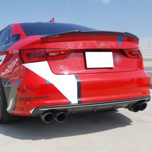 Audi A3 Sline S3 8V 8V.5 Sedan 2014-2020 Rear Trunk Spoiler Carbon Fiber/FRP