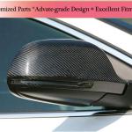 Carbon Fiber Mirror Cover Caps for Audi A3 S3 A4 B8 S4 RS4 2008-2010 A5 S5 8T 2007-2009 Q3 2011+ Rearview Side Rearview Mirror Caps Car Exterior Outside Shell without Side Assist Hole