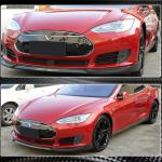 Tesla Model S 60 60D 85 85D P85D Sedan 2012-2015 Front Bumper Lip Carbon Fiber