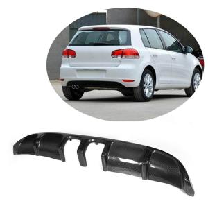 Volkswagen VW Golf 6 MK6 Standard 2010-2013 Rear Bumper Diffuser Carbon Fiber
