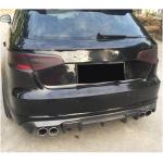 Audi S3 A3 Sline 8V Hatchback Pre-facelift 2014-2016 Rear Bumper Diffuser Carbon Fiber