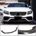 Mercedes Benz E Class W213 E63 (S) AMG 2016-2019 Front Bumper Lip Carbon Fiber