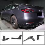 Tesla Model 3 2017-2022 Rear Bumper Splitters Carbon Fiber