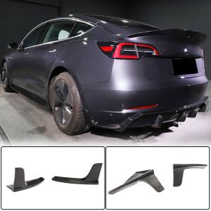Tesla Model 3 2017-2022 Rear Bumper Splitters Carbon Fiber