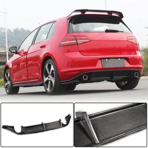 Volkswagen VW Golf 7 MK7 Standard/GTI 2014-2016 Rear Bumper Diffuser Carbon Fiber