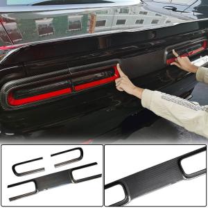 Dodge Challenger 2015-2022 Rear Taillight Lamp Cover Dry Carbon Fiber