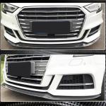 Audi S3 A3 Sline 8V.5 Sedan 2017-2020 Front Bumper Lip Carbon Fiber
