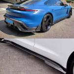 Porsche Taycan Turbo S 9J1 Sedan 2019-2024 Side Skirts Carbon Fiber