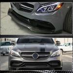 Mercedes Benz W205 C63 (S) AMG Pre-facelift 2015-2019 Front Bumper Lip Carbon Fiber