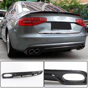 Audi A4 B8.5 Base Sedan Facelift 2013-2016 Rear Bumper Diffuser Carbon Fiber