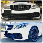Carbon Fiber Front Bumper Lip Compatible witth Mercedes Benz E Class W212 S212 E63 E63S AMG Sedan 4-Door 2013-2016 Front Chin Spoiler Protector