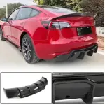 Tesla Model 3 2017-2022 Carbon Fiber Aero Body Kit(Front Lip, Side Skirts, Rear Diffuser & Trunk Spoiler)