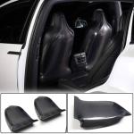 Tesla Model X Sport Utility 2016-2020 Front Seatback Cover 2pcs Carbon Fiber